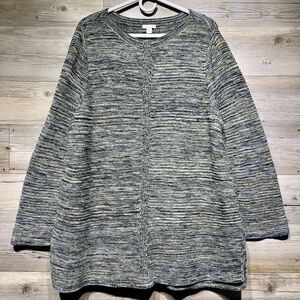 J Jill Tunic Sweater Textured Multicolor Pullover Women’s XL Cotton Blend Beachy